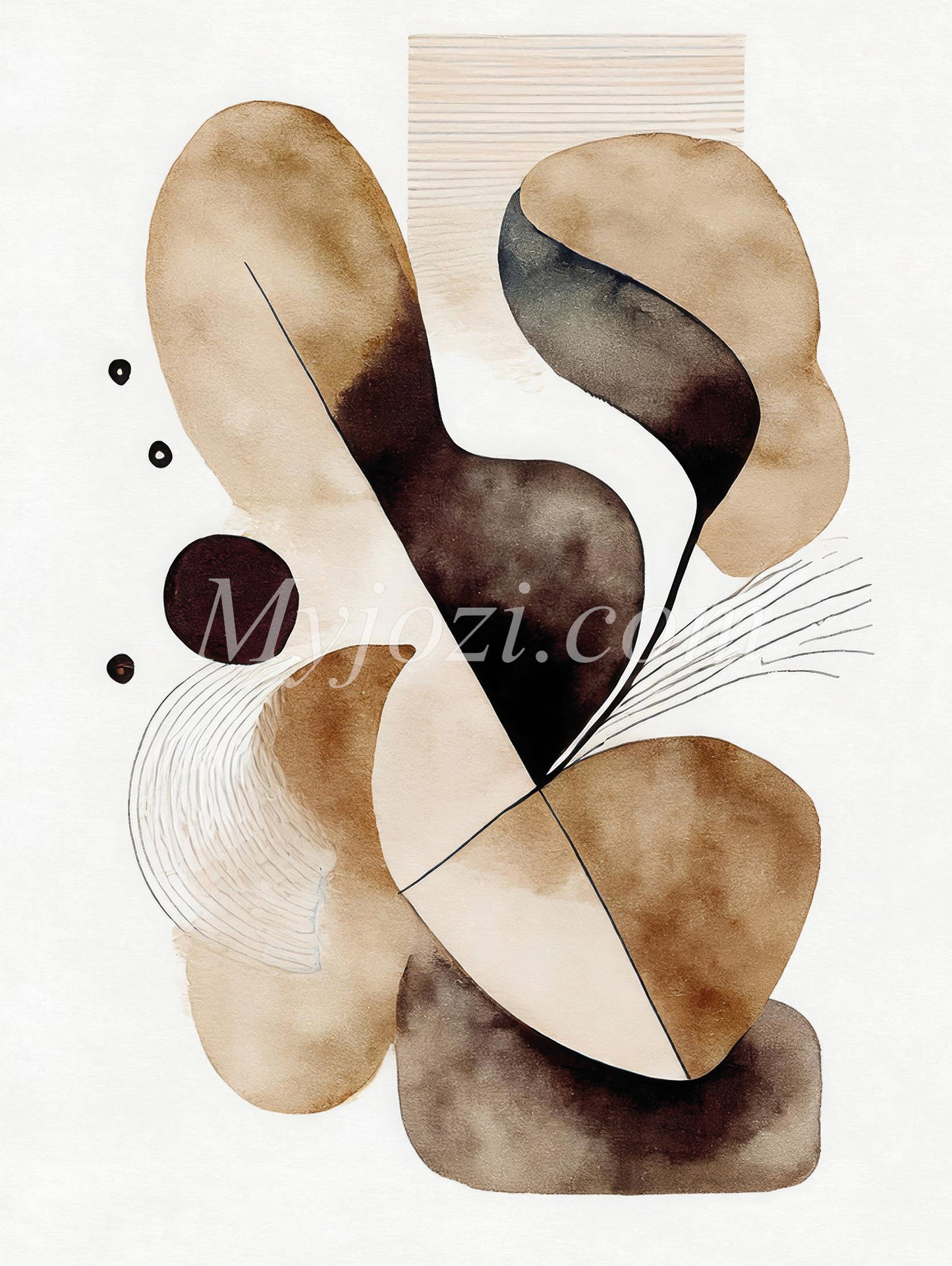 Art Poster Velora - Abstract Wall Art In Brown Tones