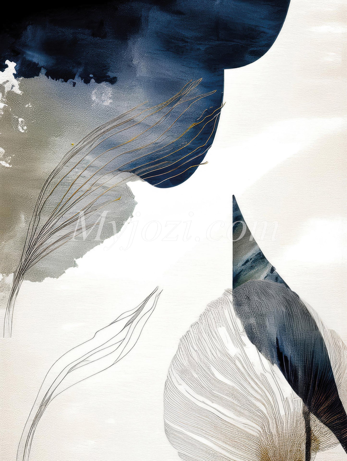 Modern Blue Poster - Heavenly Sea