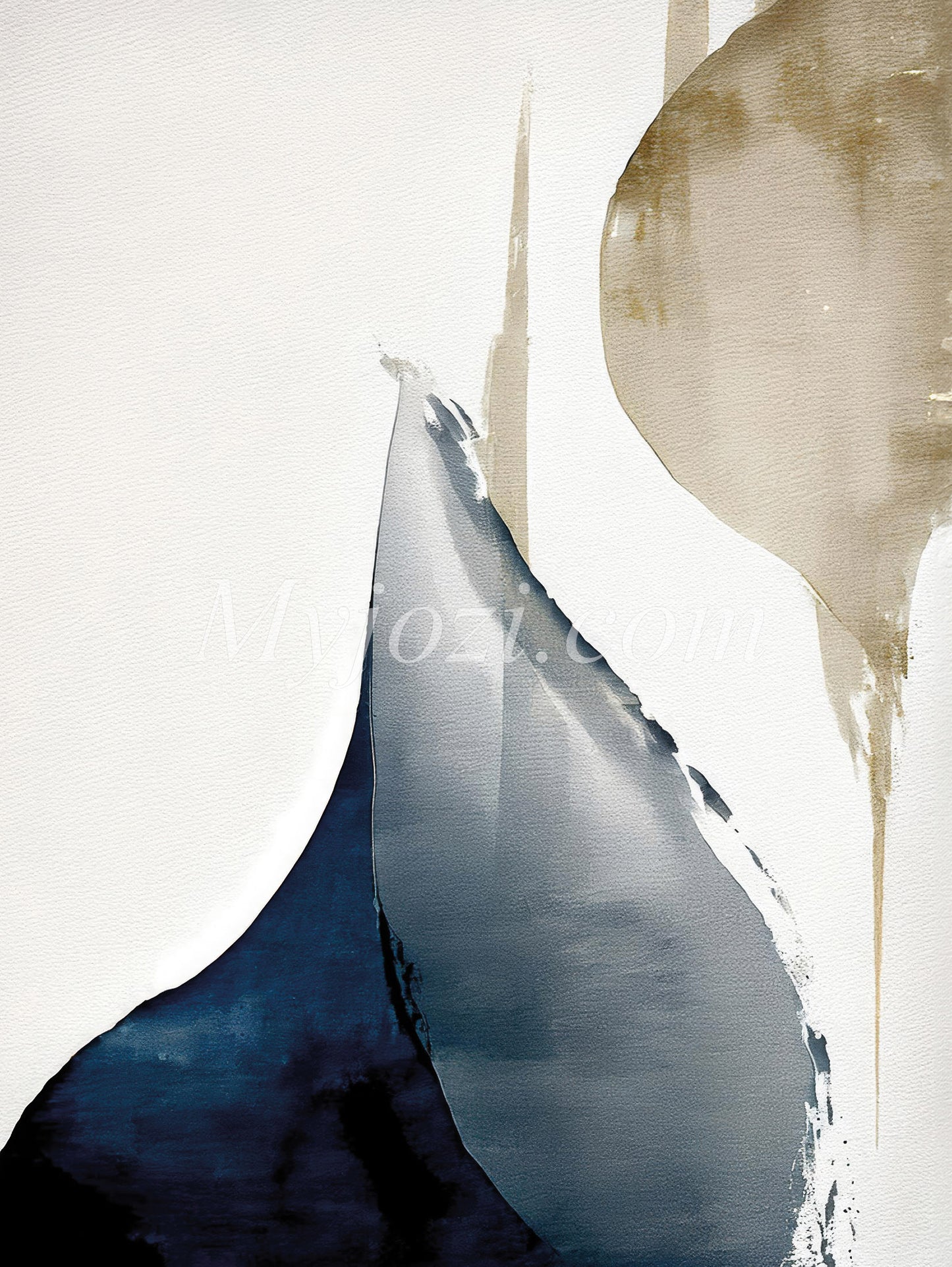 Modern Blue Poster - Ocean's Drop