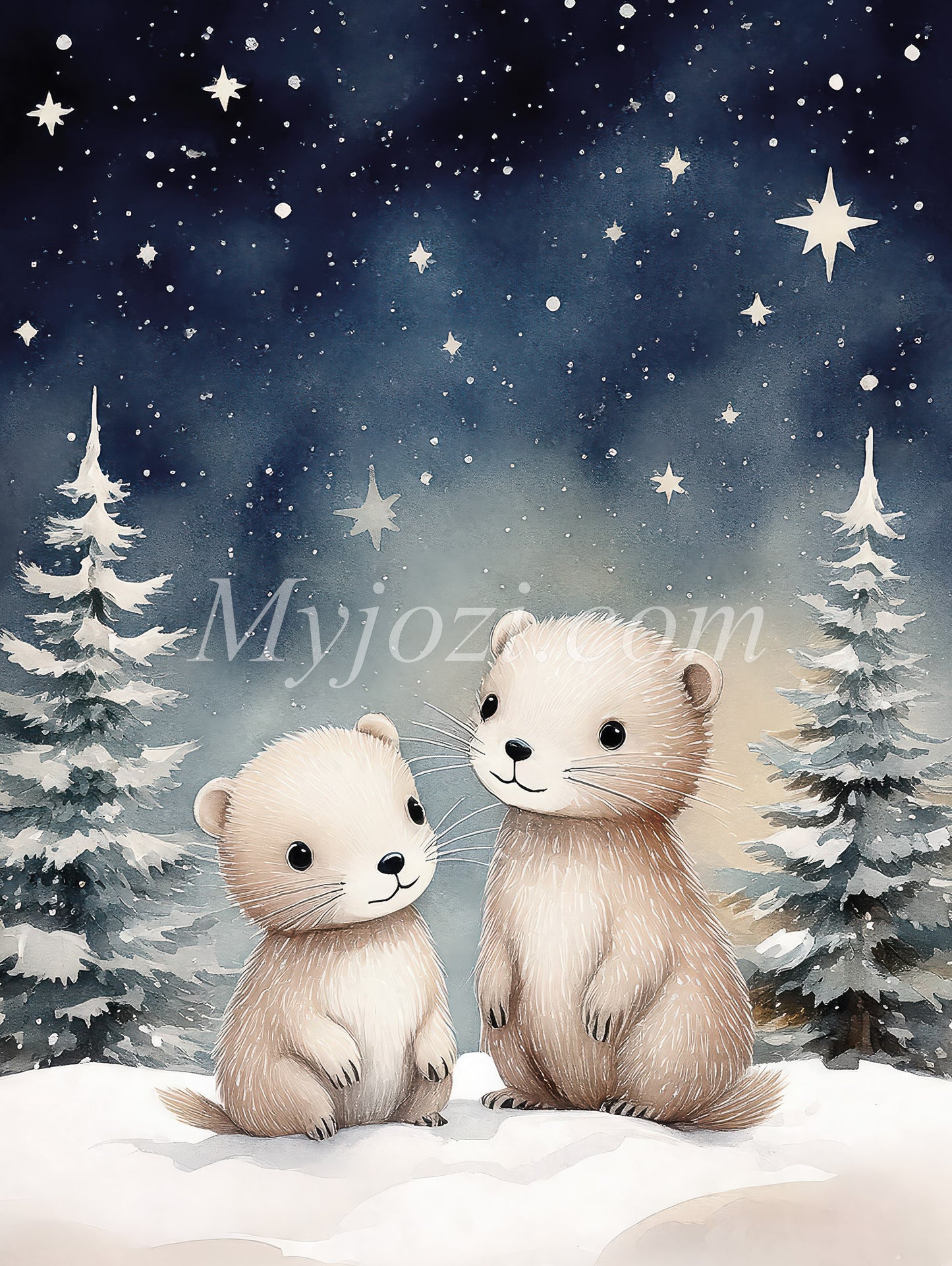 Poster Sedens Otter - Winter Posters for Children