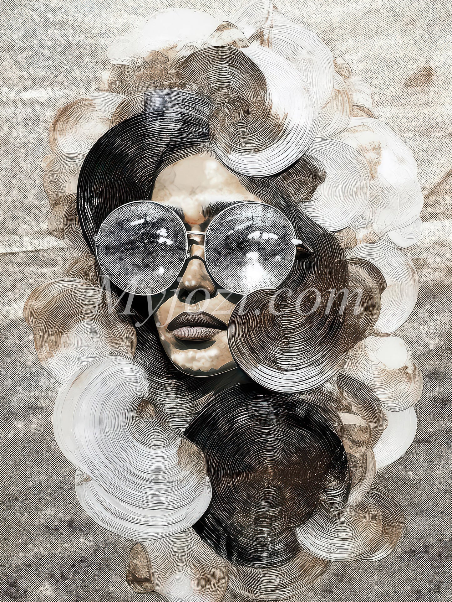 Modern Poster - The Female Face of Art