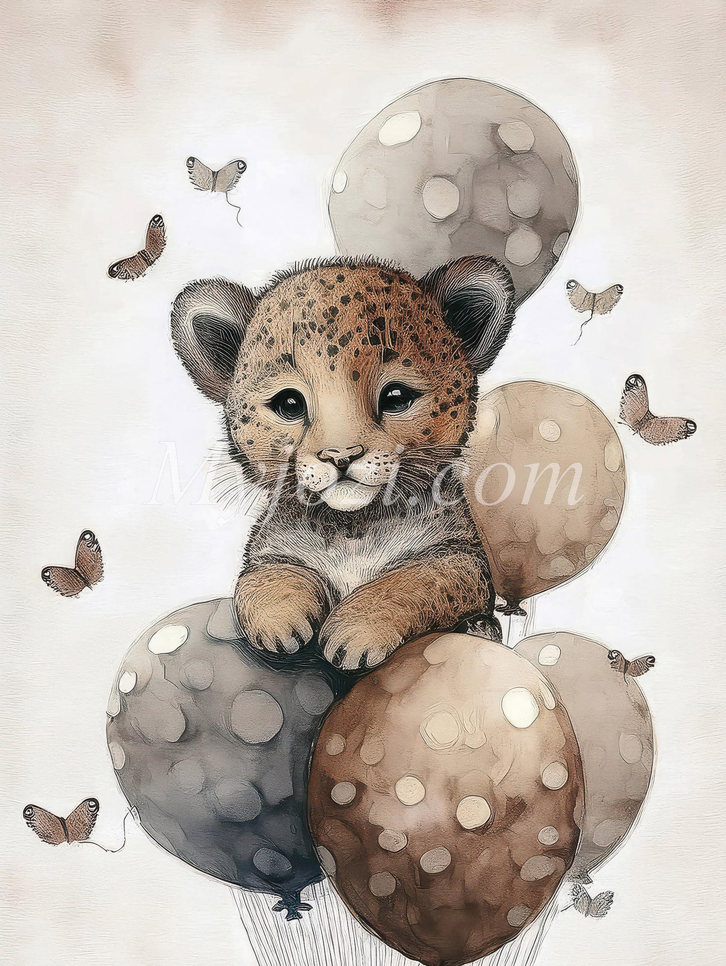 Barnposter Leopoldis Leonel - Den lilla geoparden