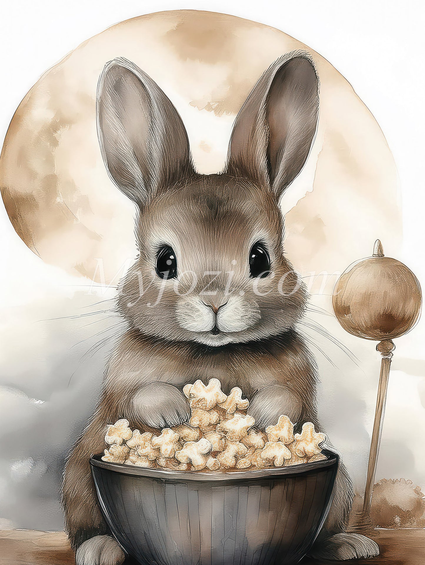 Barnposter - Mr Kanin & Popcornskålen