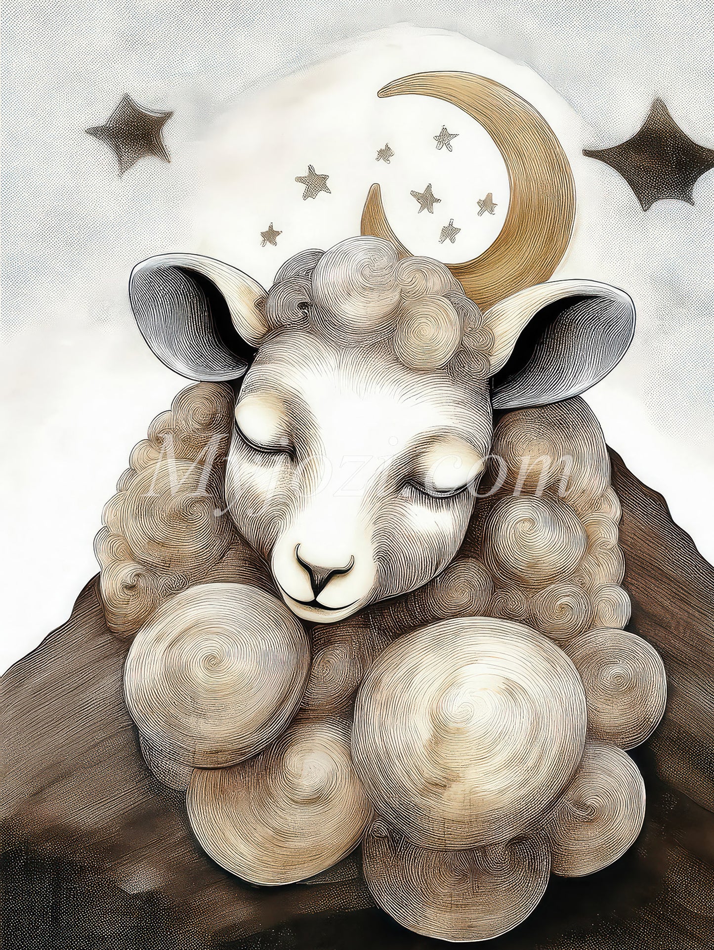 May Nivia Children's Poster - The Dreaming Sheep
