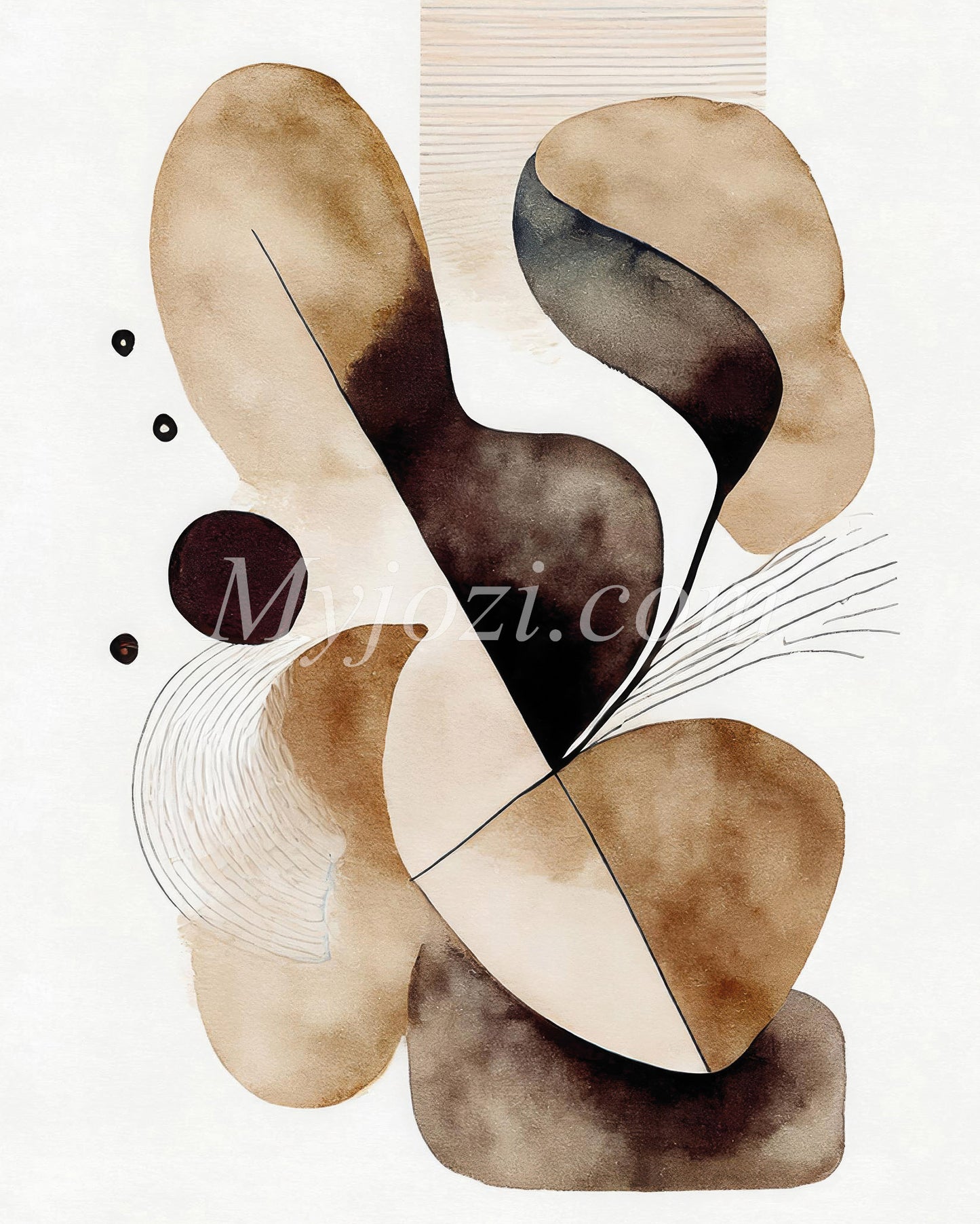 Art Poster Velora - Abstract Wall Art In Brown Tones