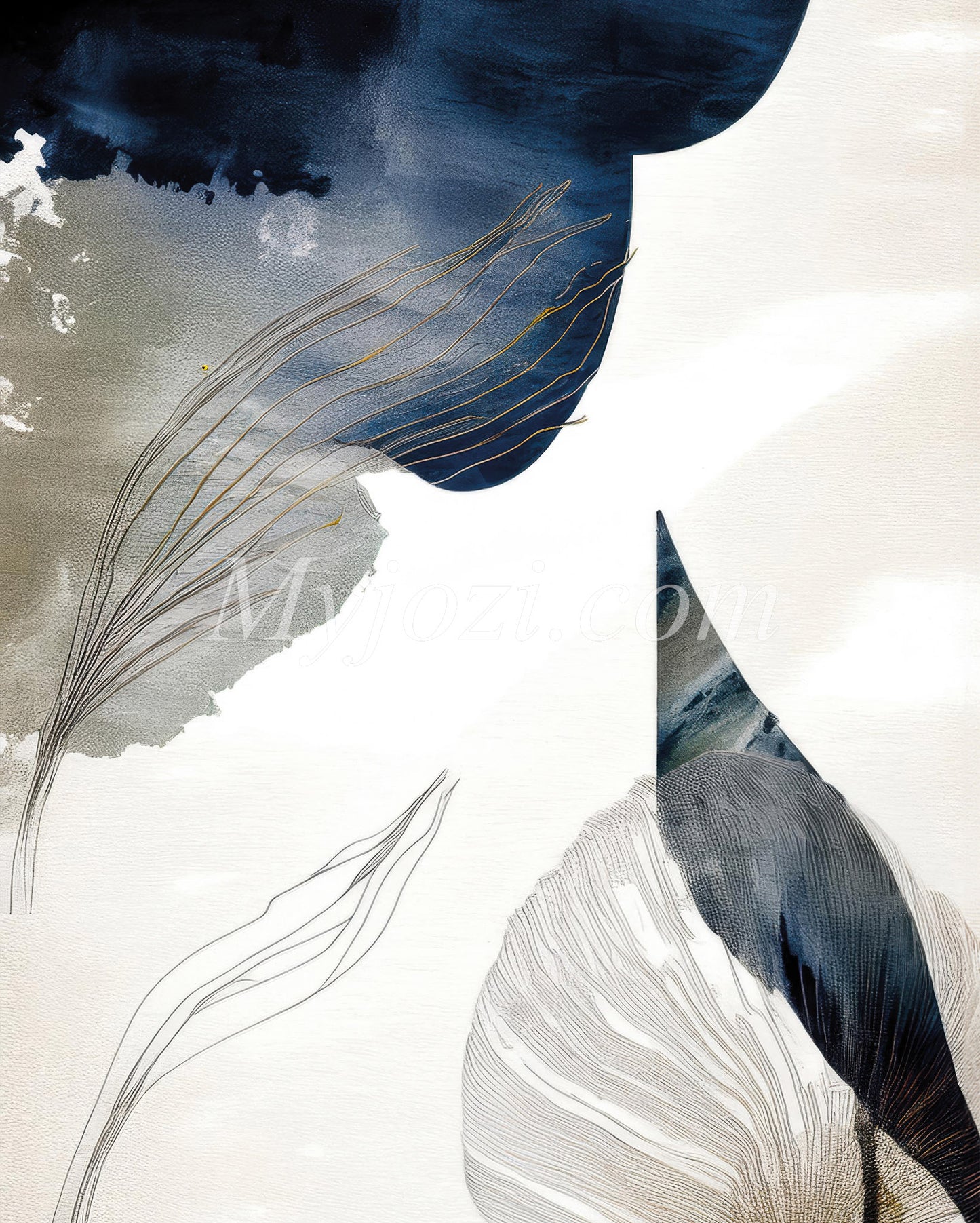 Modern Blue Poster - Heavenly Sea