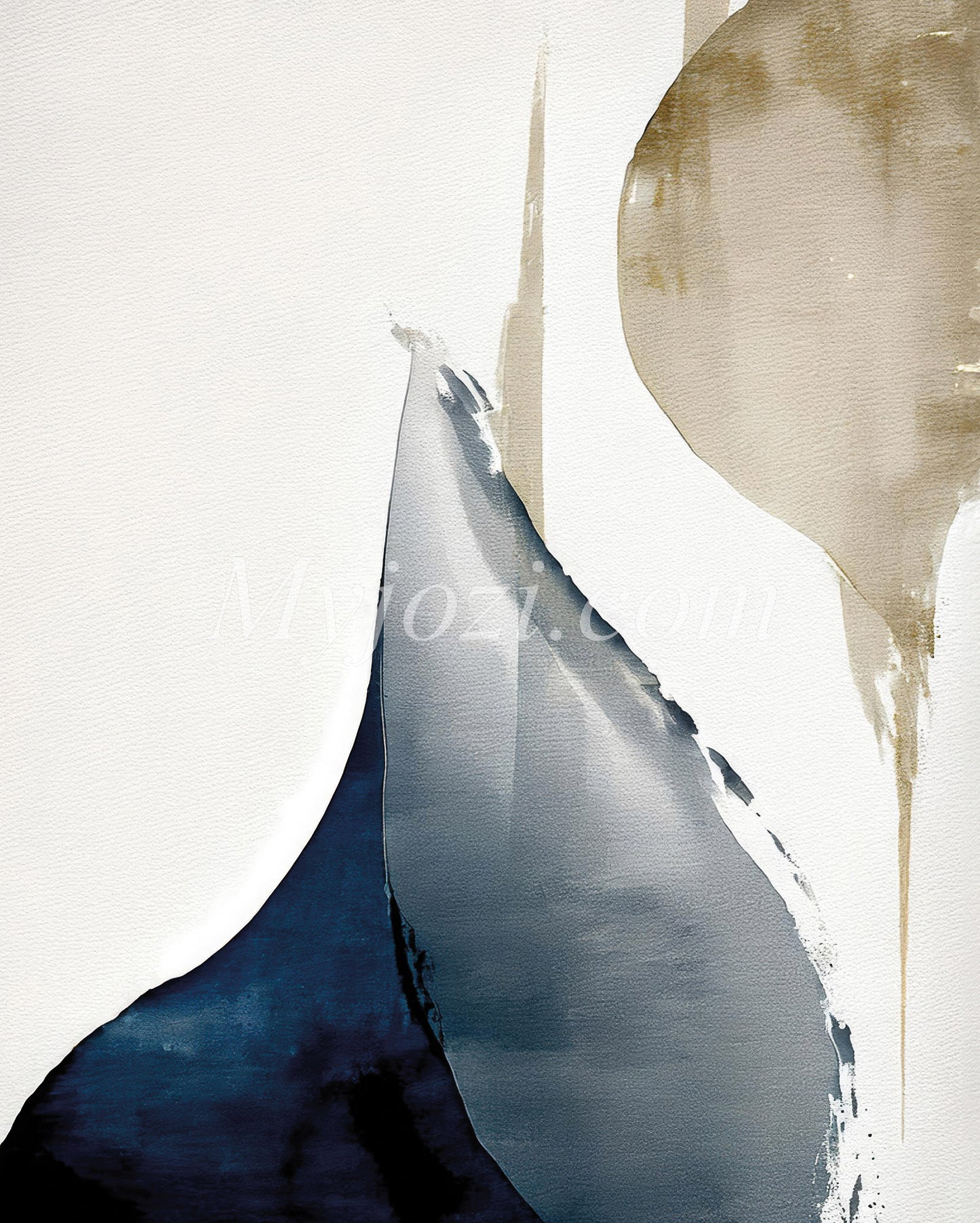 Modern Blue Poster - Ocean's Drop
