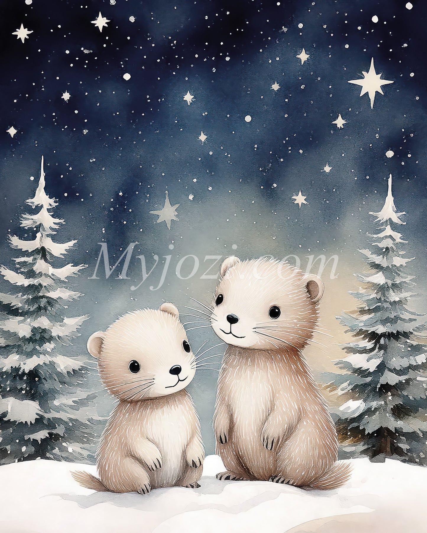 Poster Sedens Otter - Winter Posters for Children