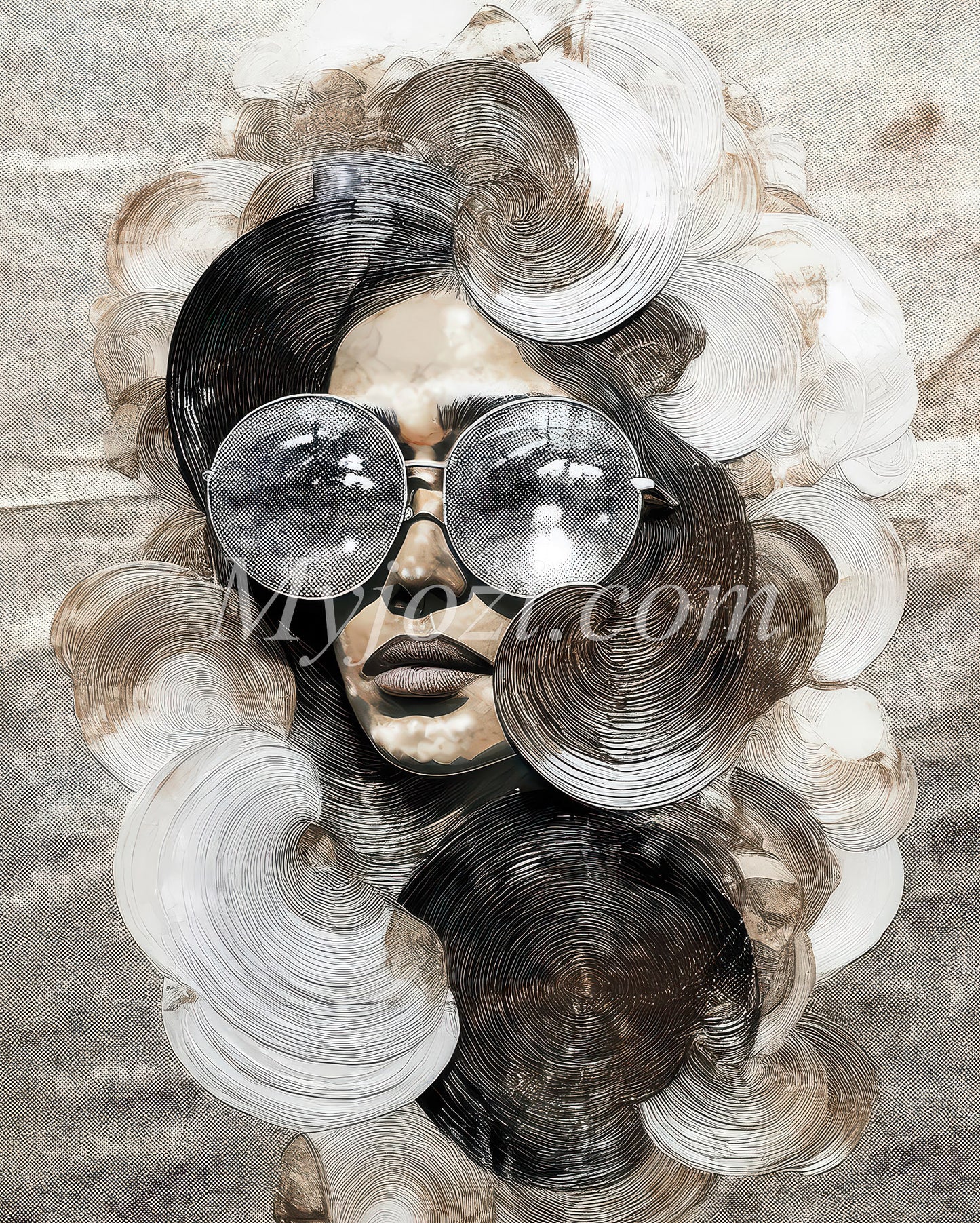 Modern Poster - The Female Face of Art