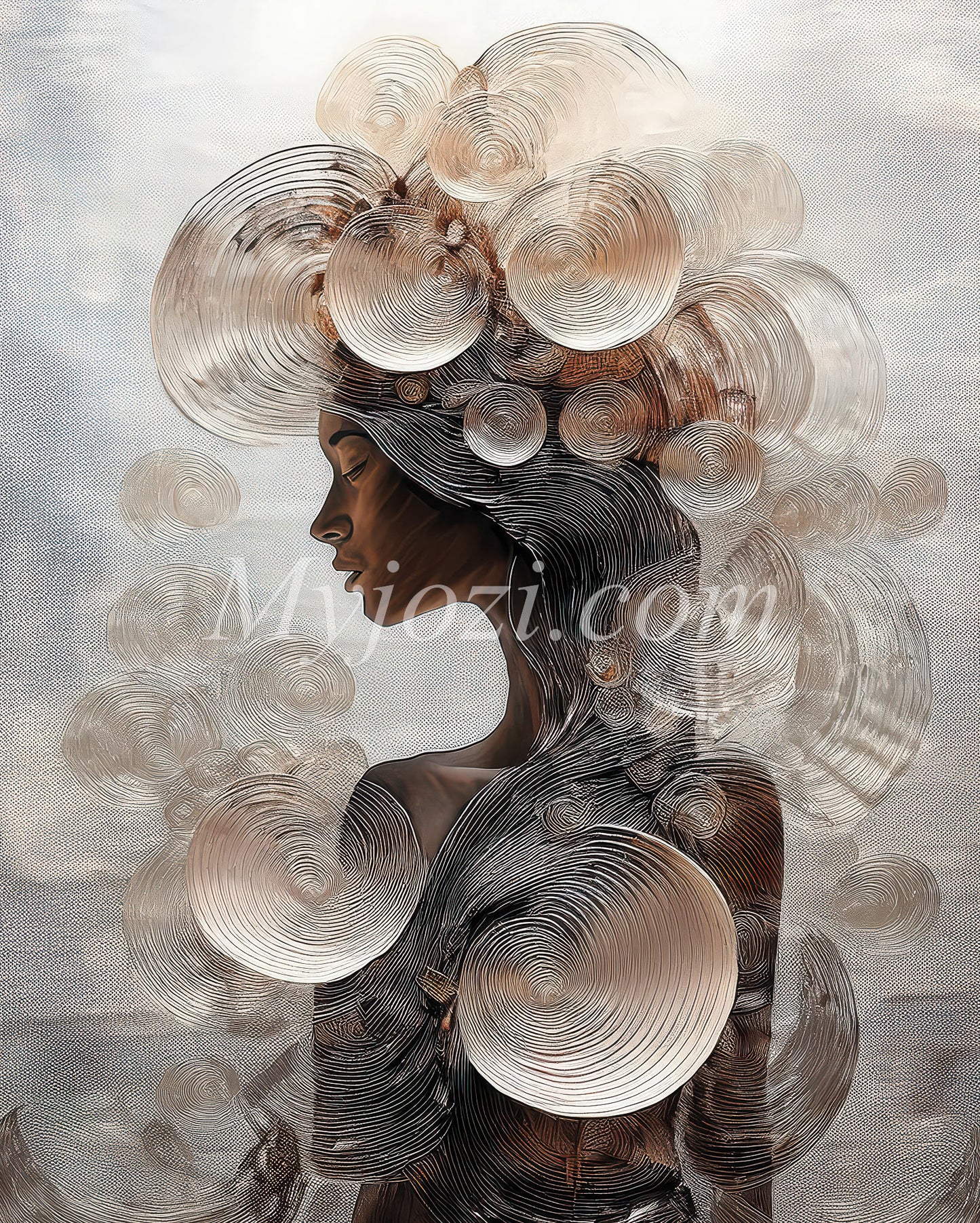 Modern Art Poster - Feminine Presence