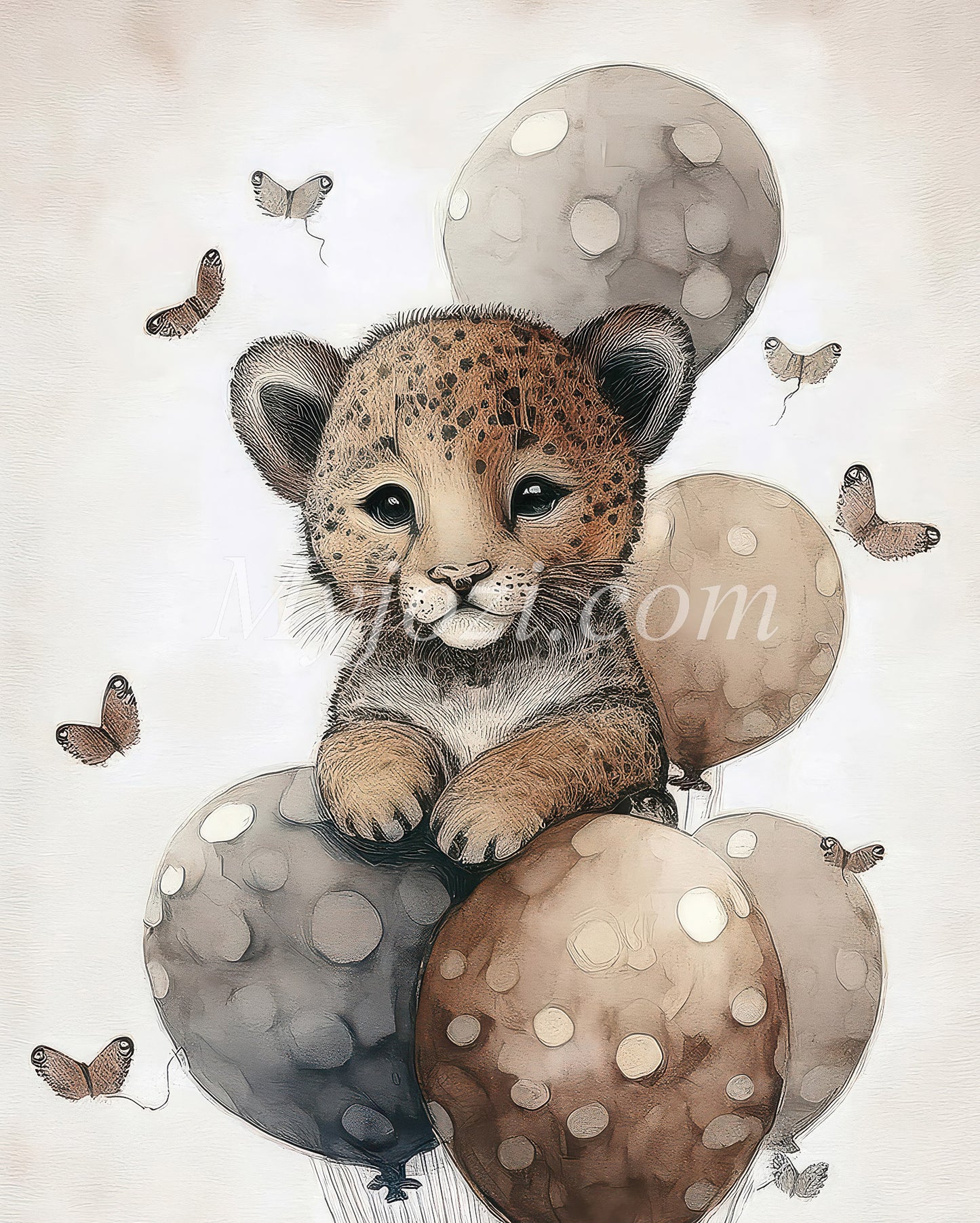 Barnposter Leopoldis Leonel - Den lilla geoparden