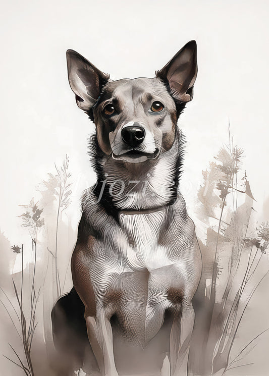 Poster Alta Canem - Skandinavisk design med lugnande atmosfär och kärleksfull symbolik.