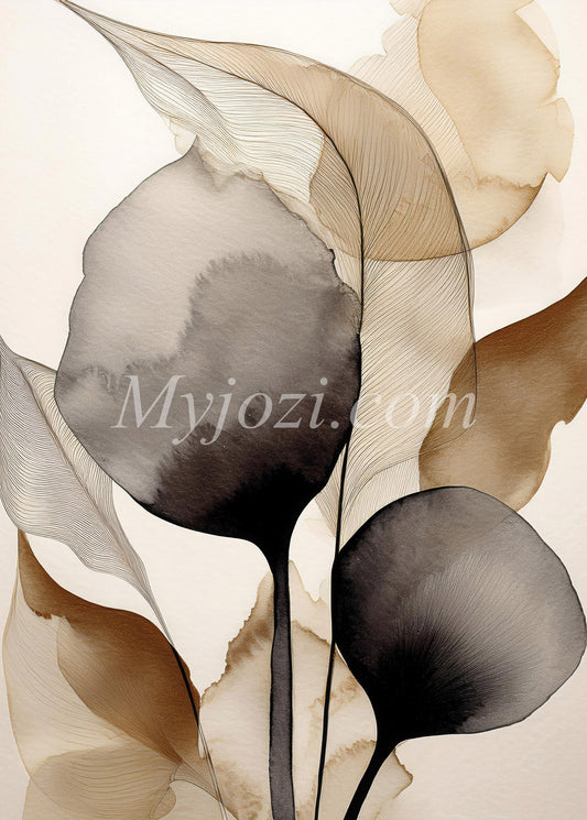 Abstrakt och stilren Poster Cleona Solina, inspirerad av skandinavisk natur. Skarpa detaljer och dju