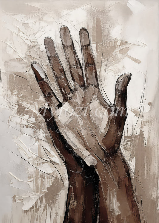 Elegant poster med harmoniska toner för stilren inredning.