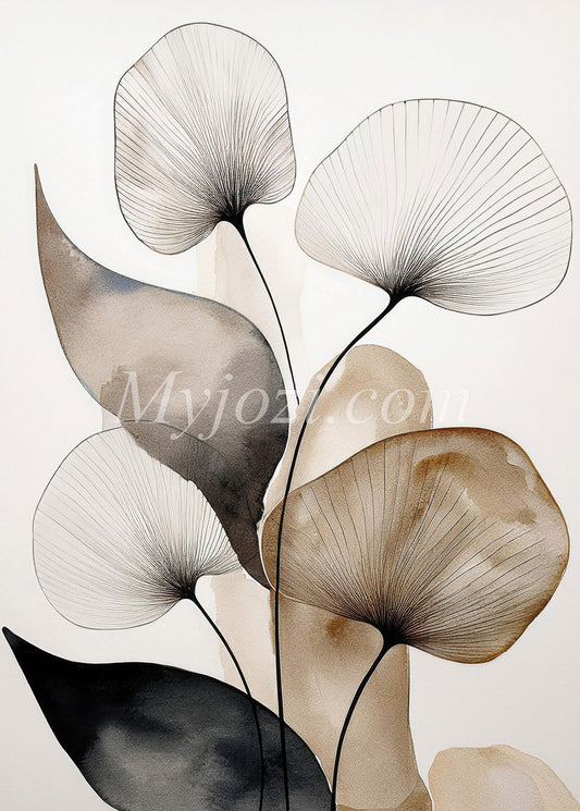 Stilren poster med mjuka detaljer, tidlös design för elegant inredning.