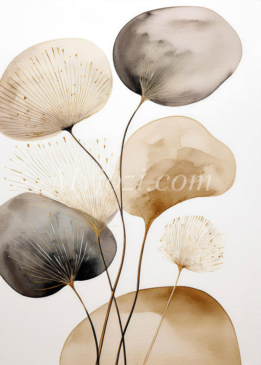 Abstrakt poster med lyxig känsla, perfekt för elegant inredning i alla rum.