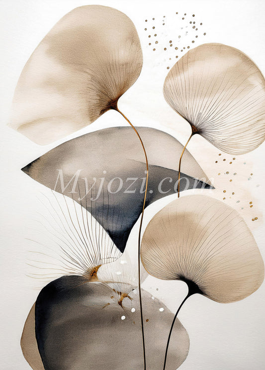 Tidlös poster med varma toner och gulddetaljer för en exklusiv känsla.