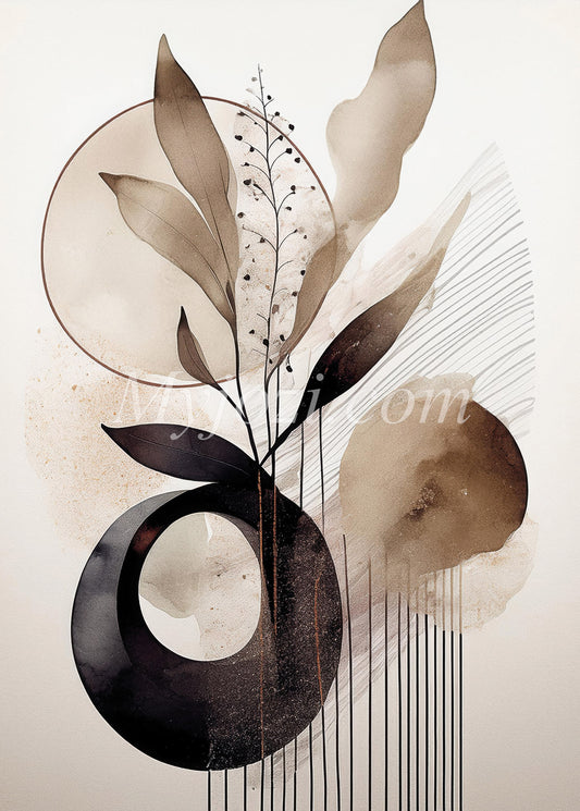 Abstrakt poster i harmoniskt motiv för en drömsk atmosfär hemma.