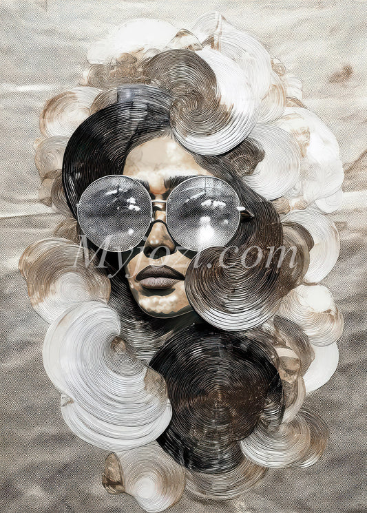 Abstrakt poster med kvinnlig elegans och skandinavisk minimalism. Idealisk för alla rum.