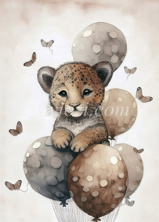 Barnposter Leopoldis Leonel - Den lilla geoparden