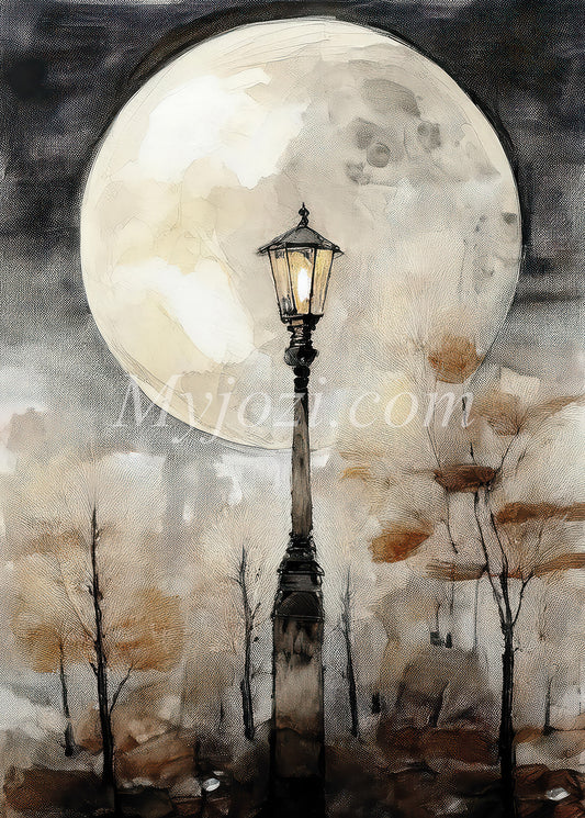 Minimalistisk poster med naturmotiv i monokroma toner för en rogivande atmosfär. Passar perfekt i so