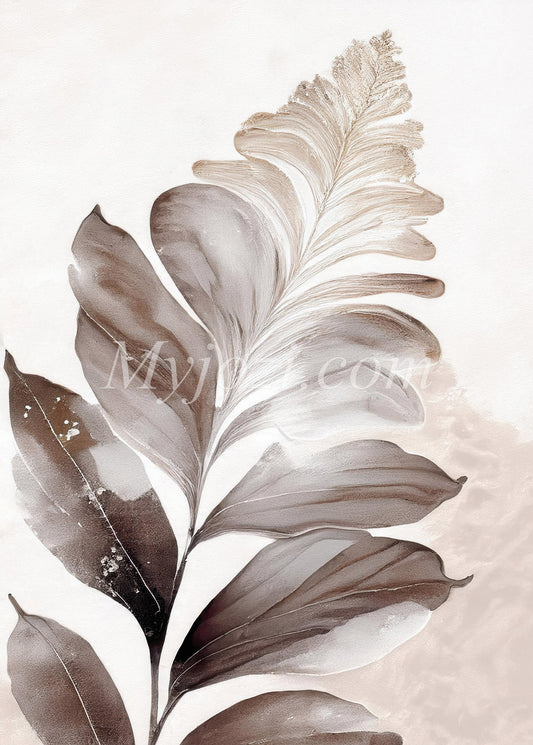 Abstrakt poster i mjuka toner, skapar lugn och harmoni i ditt hem.