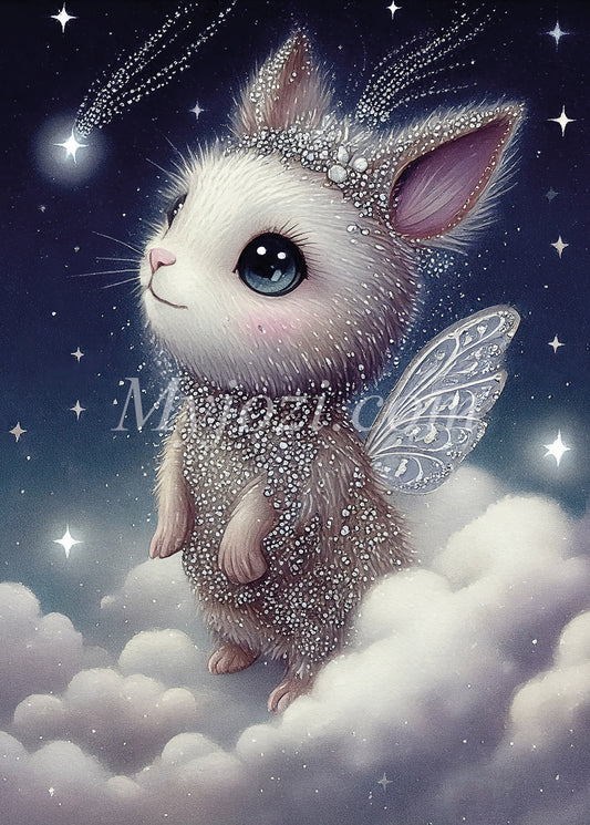 Lekfull barnposter med harmoniska färger för rofull atmosfär.