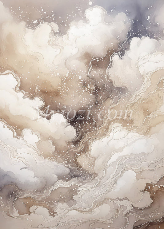 Abstrakt Poster Abania Clowia - Lekfulla Moln