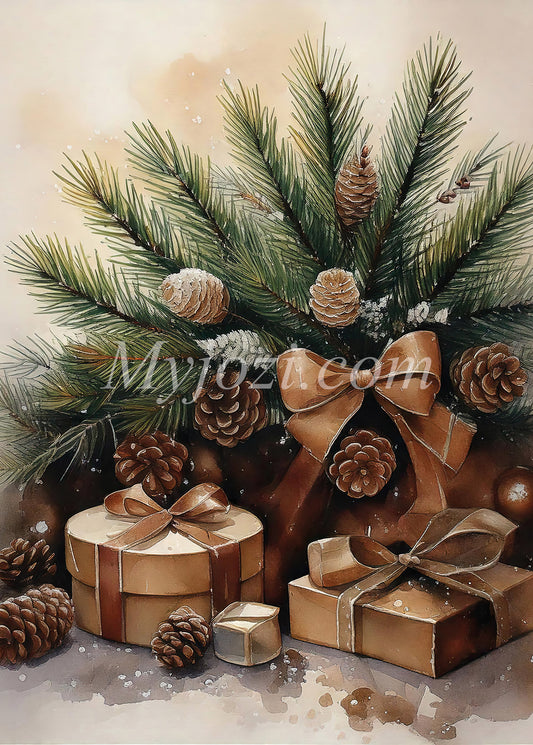 Abstrakt julposter i elegant design för sofistikerad julkänsla.