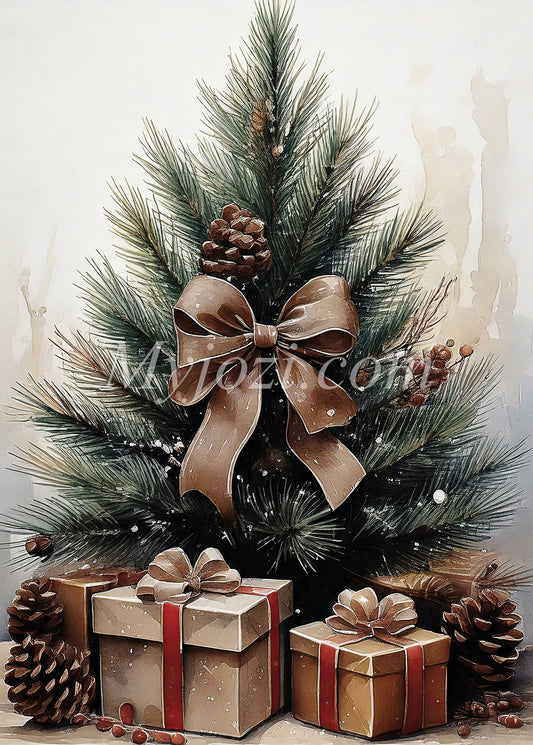 Abstrakt julposter i sofistikerad design för en stämningsfull dekoration.