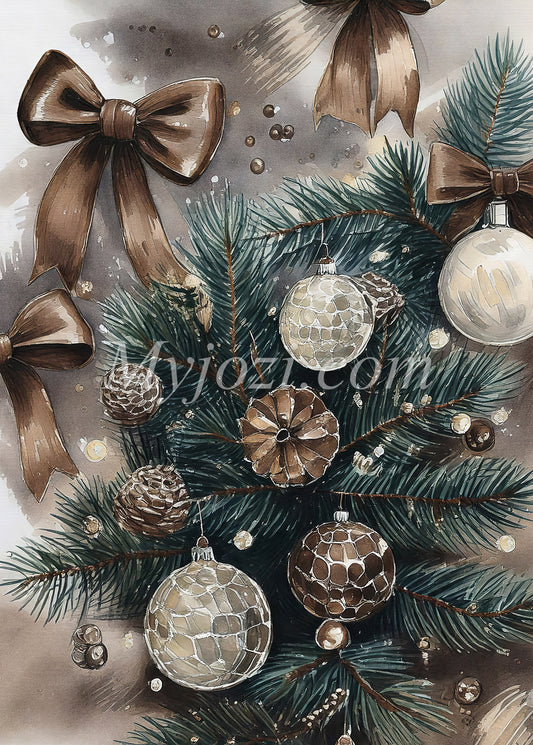 Stilren julposter i abstrakt design för sofistikerad julkänsla