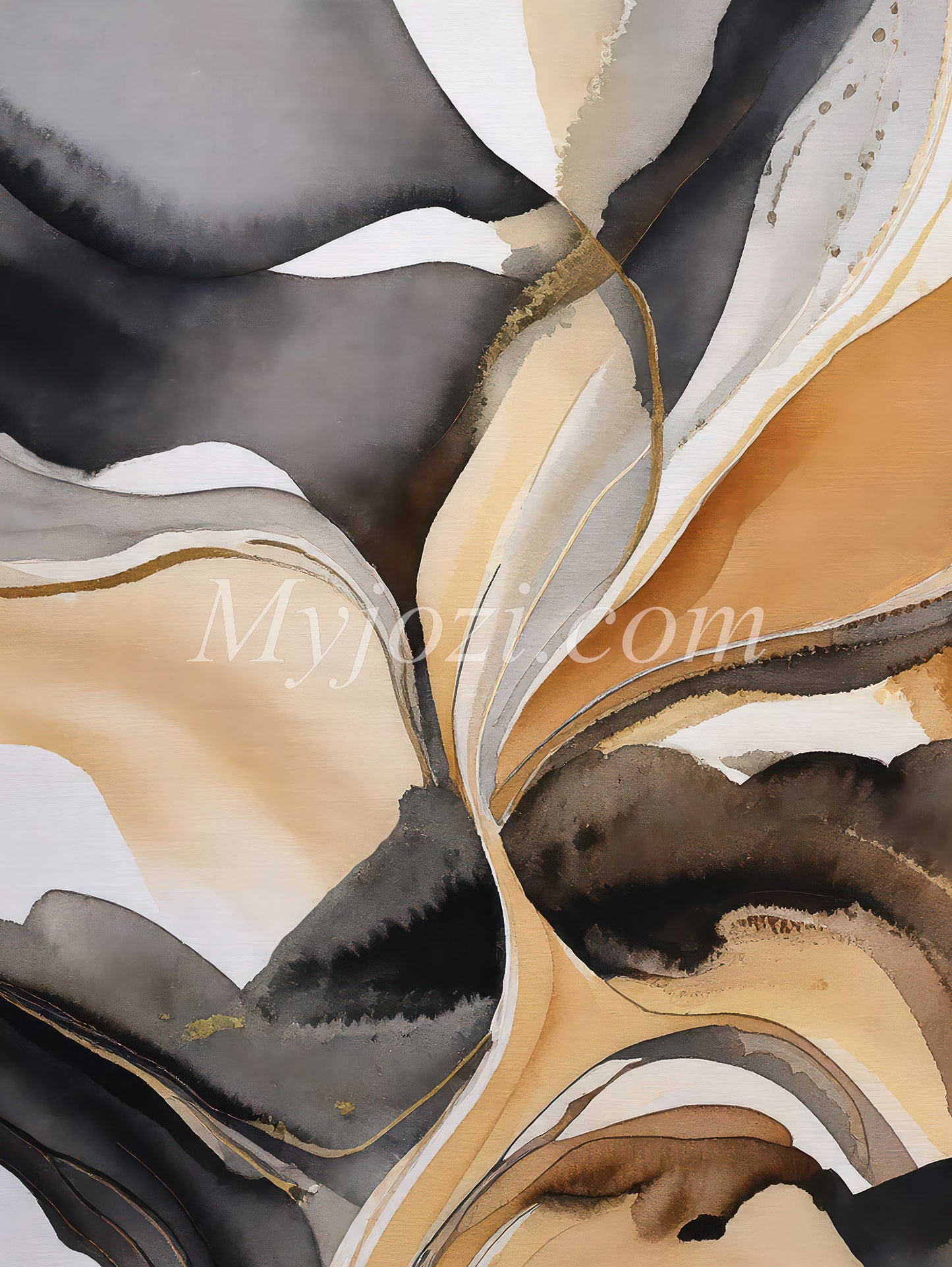 Poster Gylon Despata - Abstract artwork with deep shapes