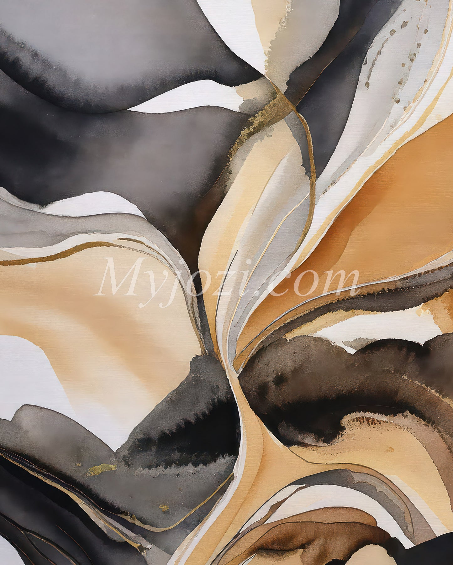 Poster Gylon Despata - Abstract artwork with deep shapes