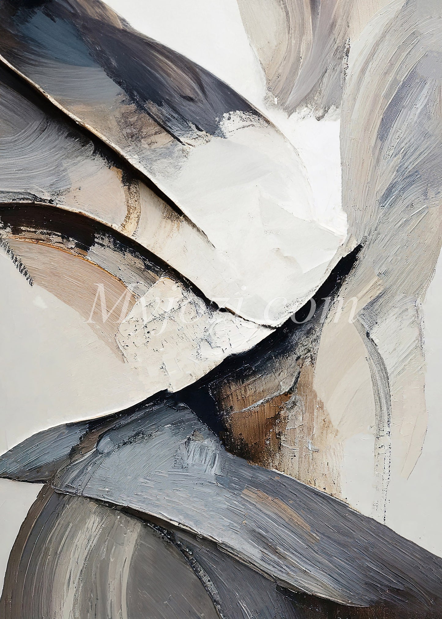 Acita Fonisia – Abstract Canvas in Neutral Tones