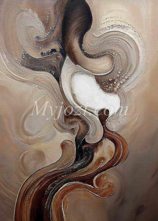 Arntio Mico – Abstrakt Canvastavla i Jordnära Toner