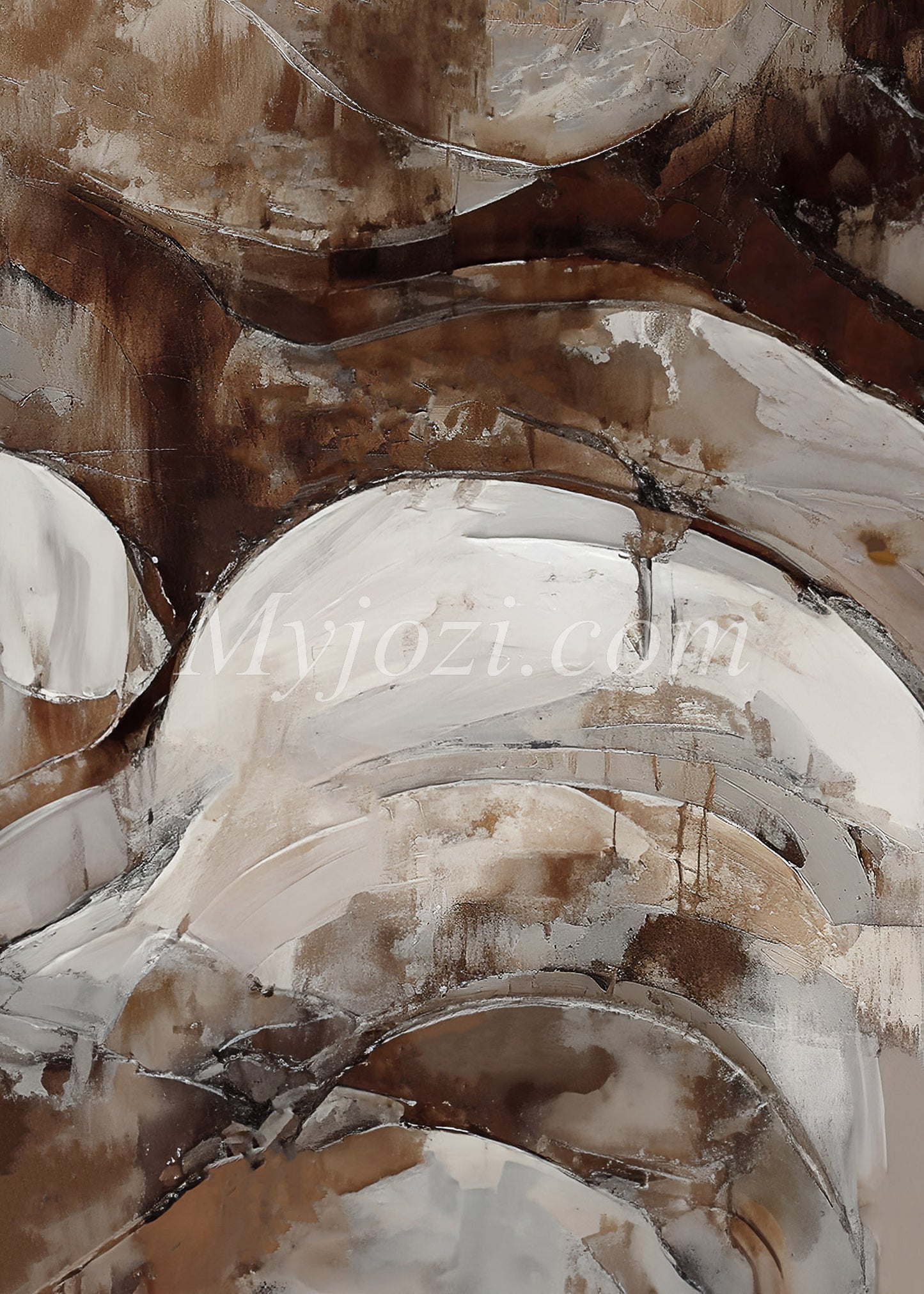 canvas abstrakt brun