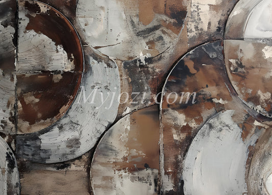 Abstrakt konstverk beige