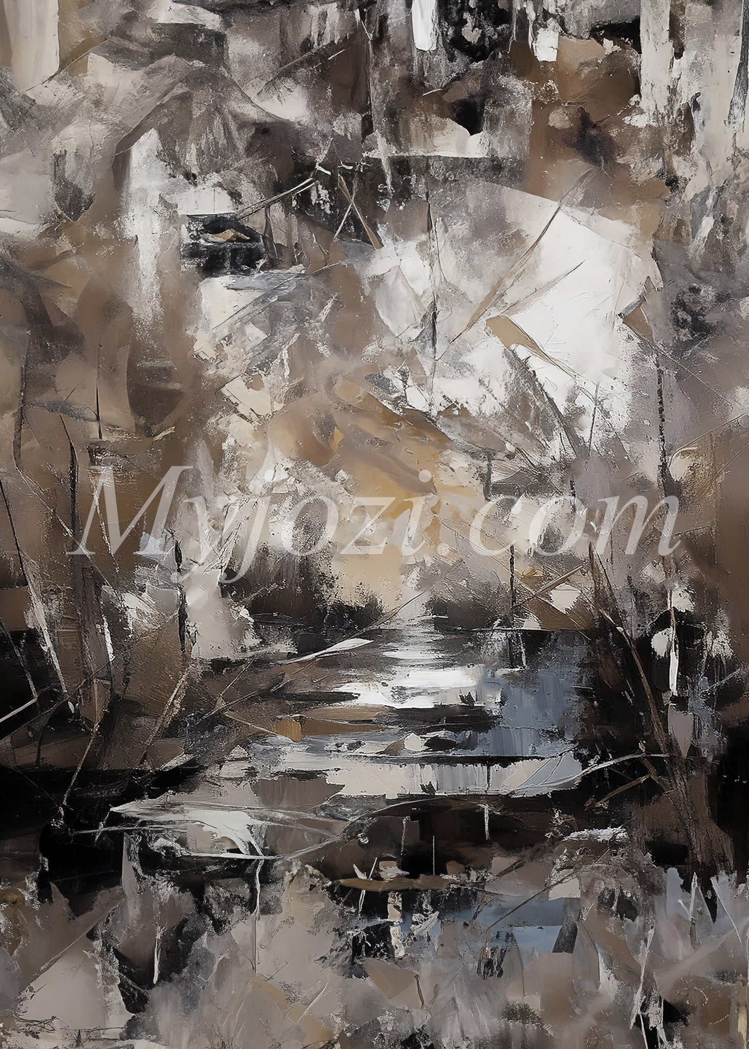 abstrakt kontsverk skandinavisk design