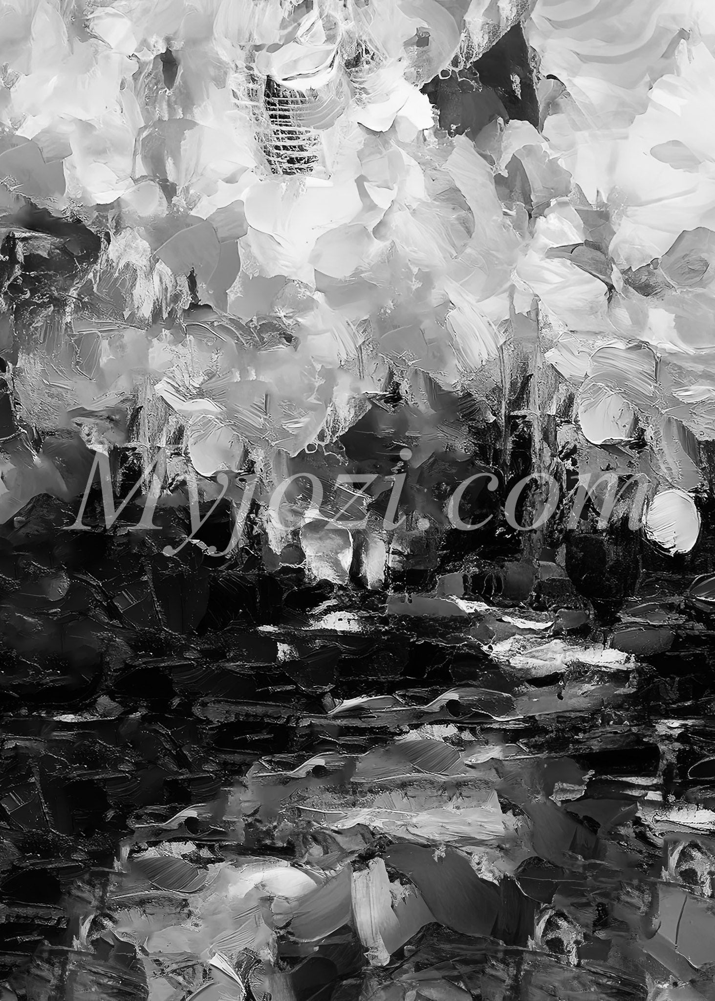 Svartvitt abstrakt konst