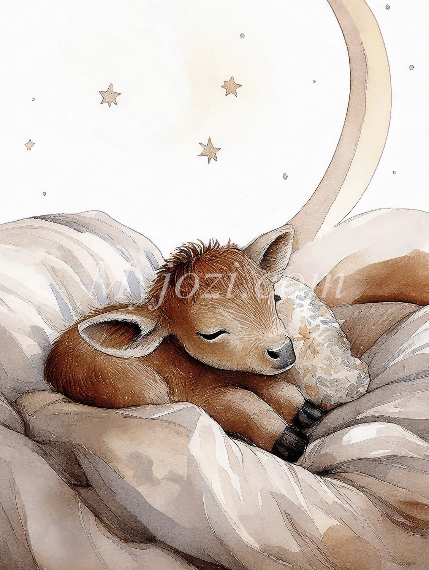 Children's poster Juliana Corio - A squirrel under the moon