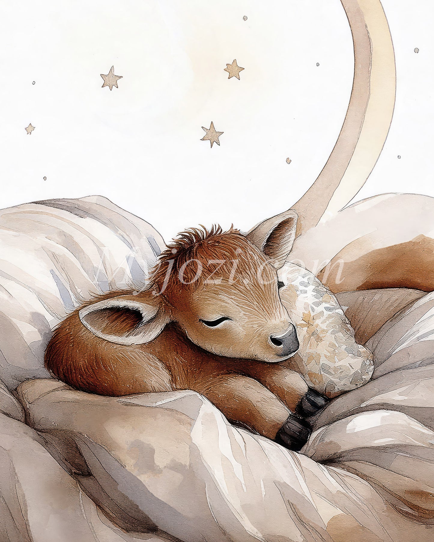 Children's poster Juliana Corio - A squirrel under the moon