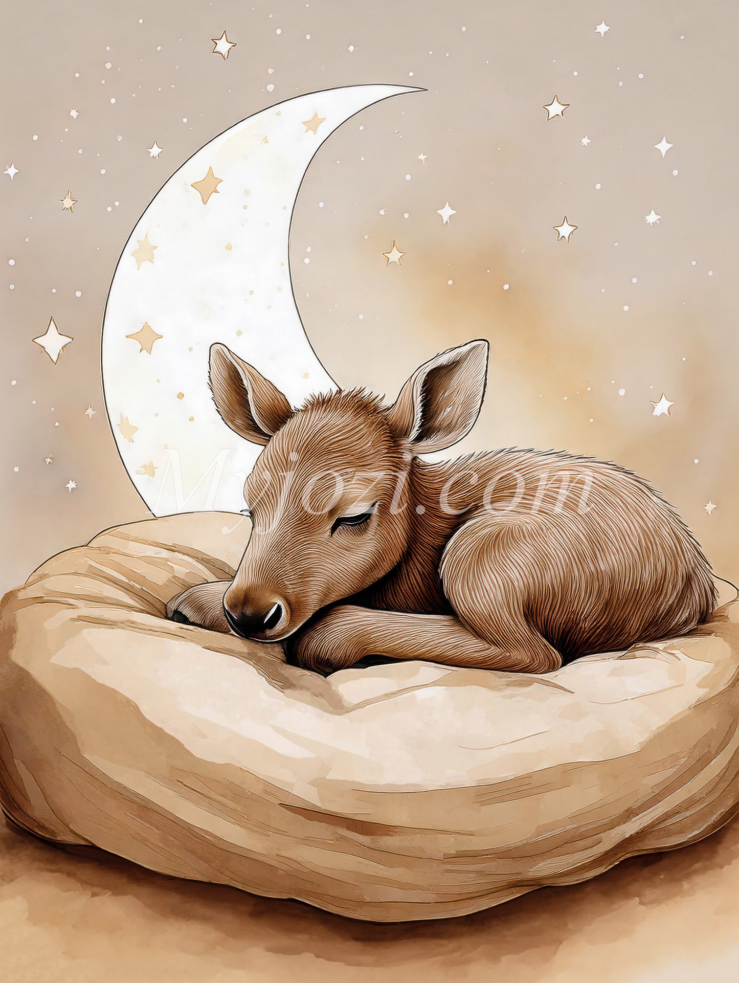 Children's poster Juliana Corio - A squirrel under the moon