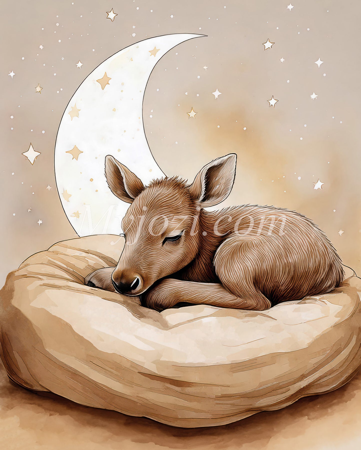 Children's poster Juliana Corio - A squirrel under the moon