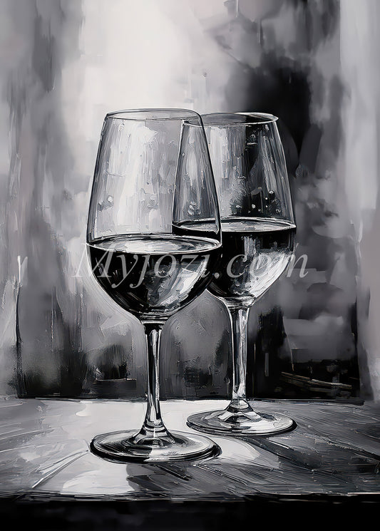 Svartvit Konstposter - Sällskapet