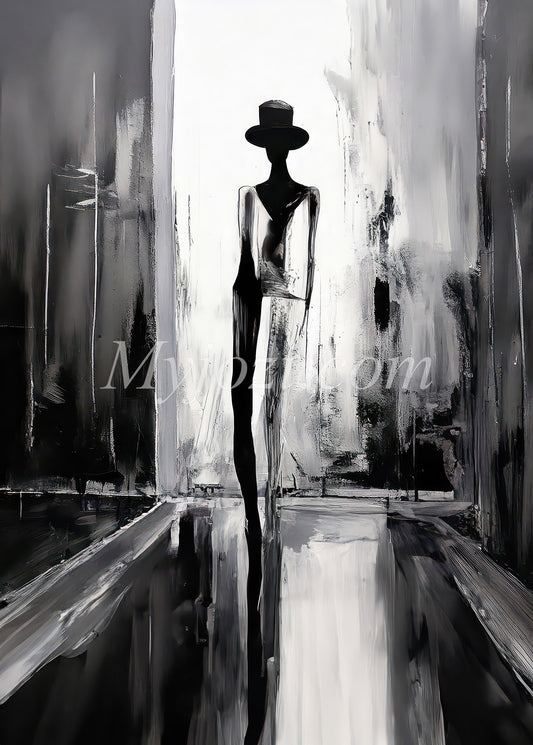 Svartvit Konstposter - Livsvalet