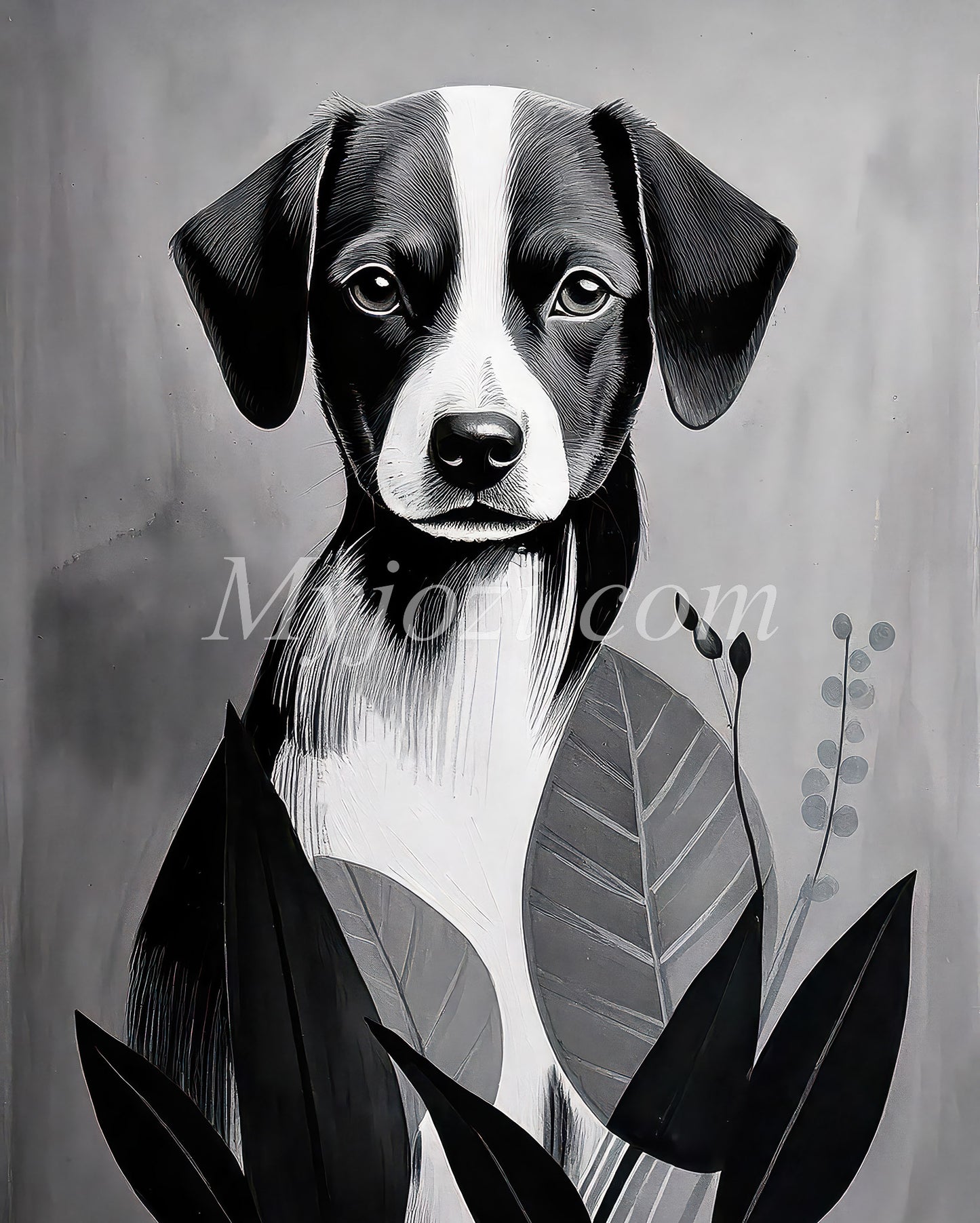 Black and White Art Poster - The Secret of the Sea