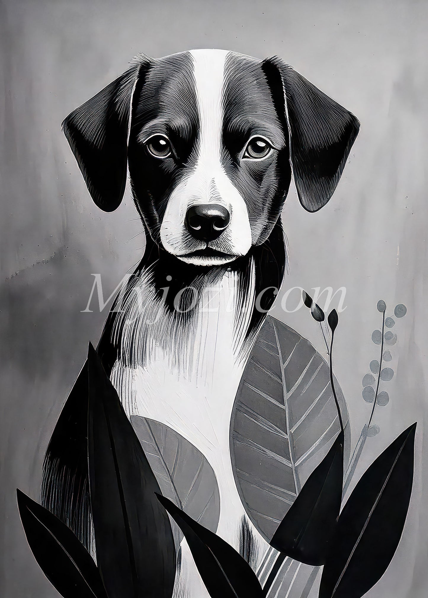 Black and White Art Poster - The Secret of the Sea
