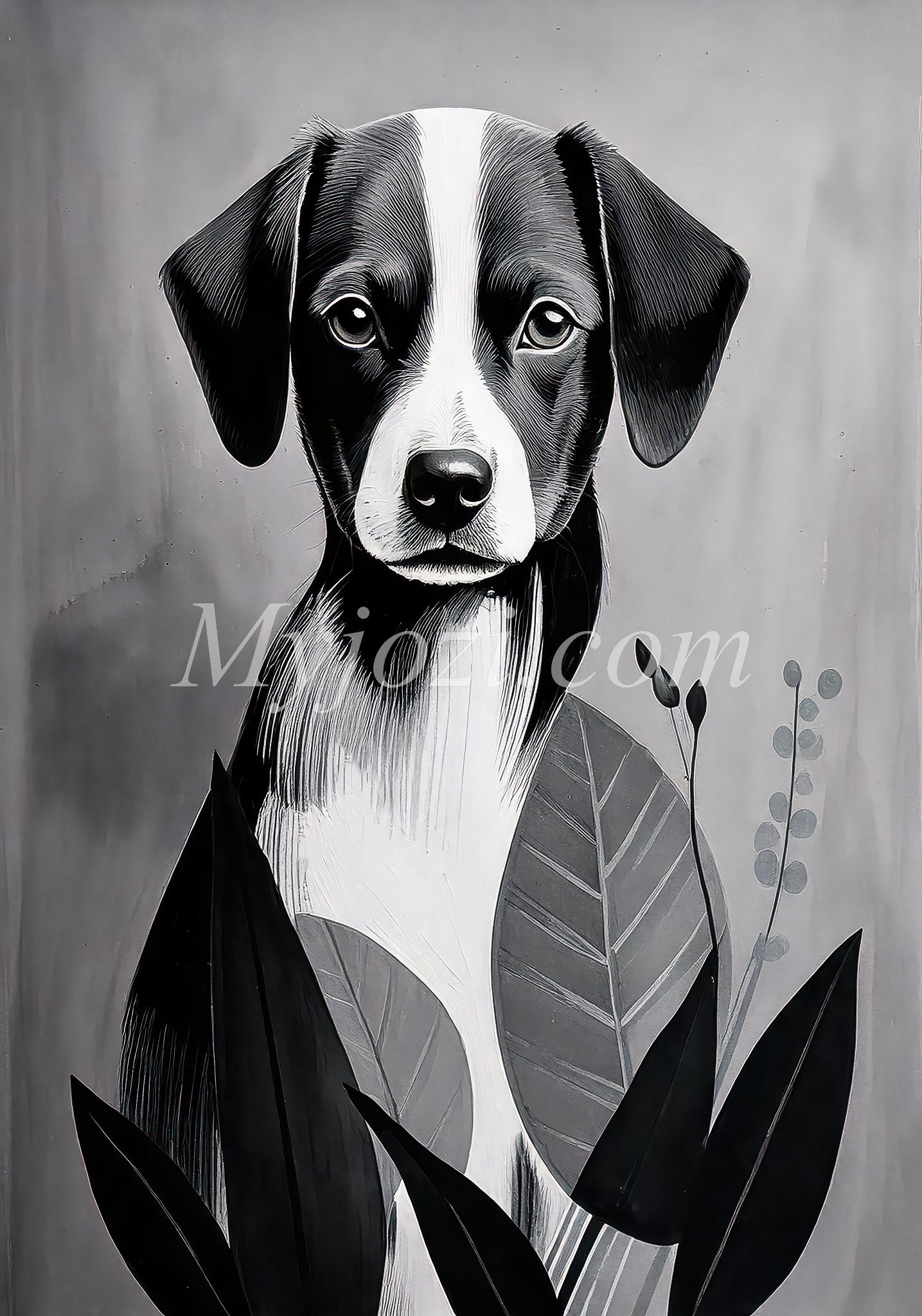 Black and White Art Poster - The Secret of the Sea