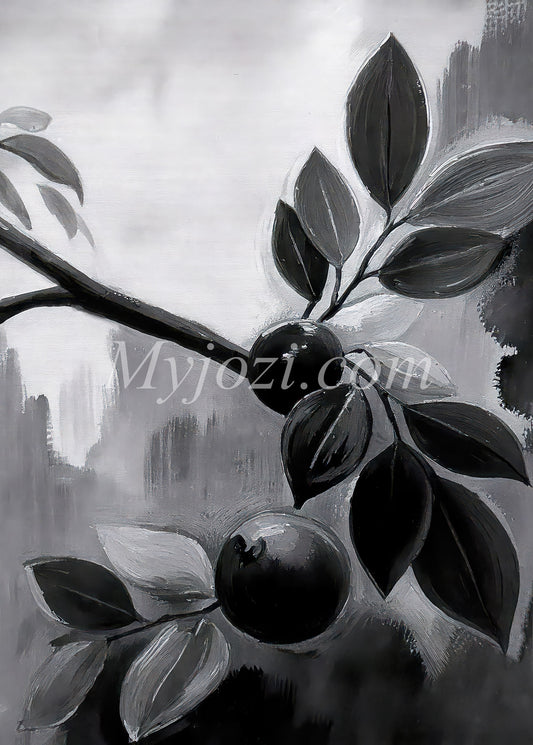 Svartvit Konstposter Natur - Mogen Stillhet