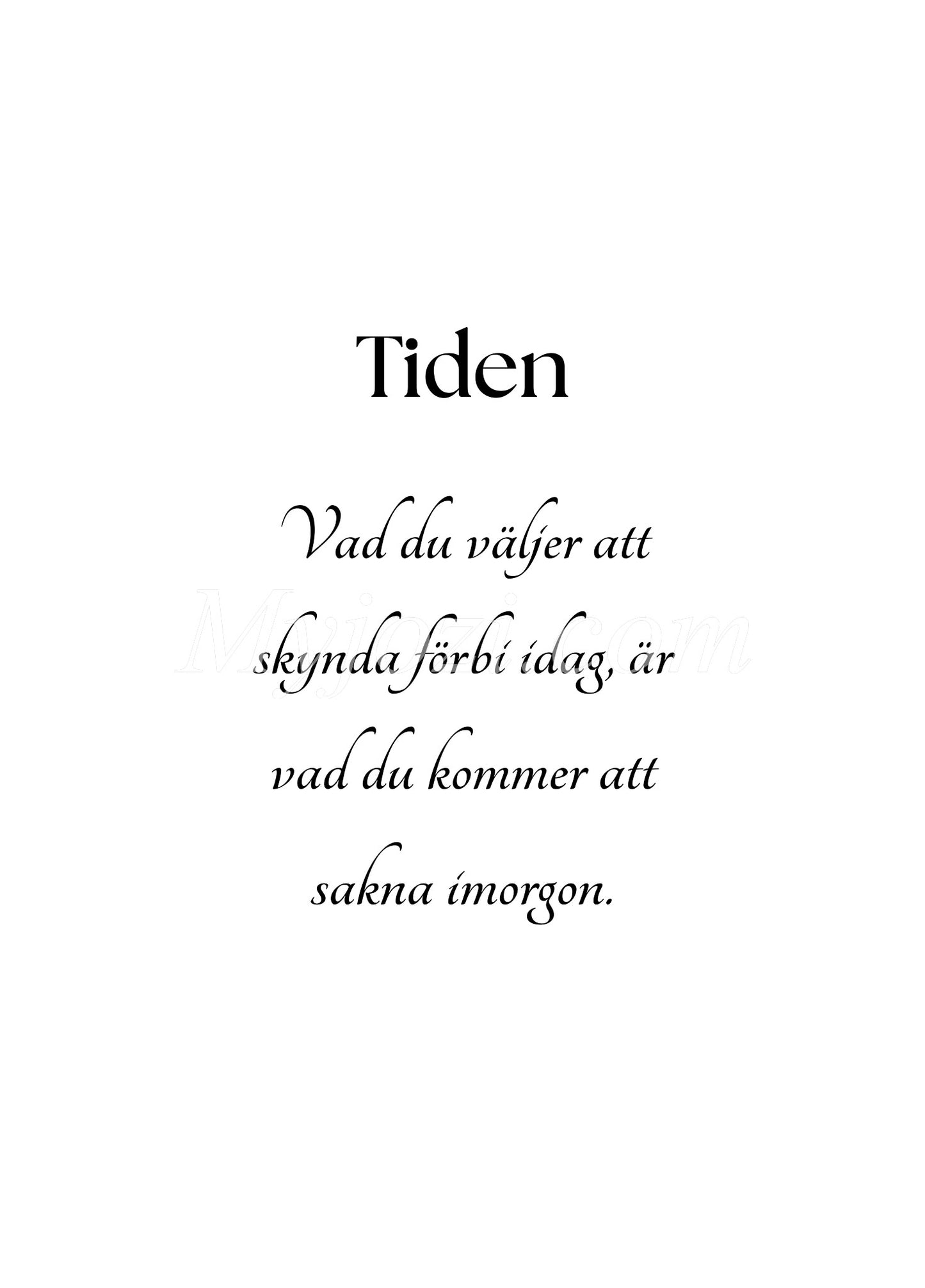 Textposter - Tiden